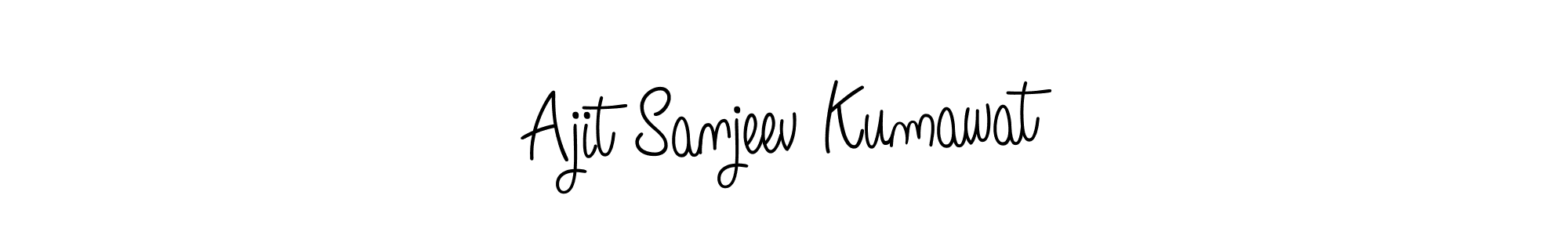 You should practise on your own different ways (Angelique-Rose-font-FFP) to write your name (Ajit Sanjeev Kumawat) in signature. don't let someone else do it for you. Ajit Sanjeev Kumawat signature style 5 images and pictures png