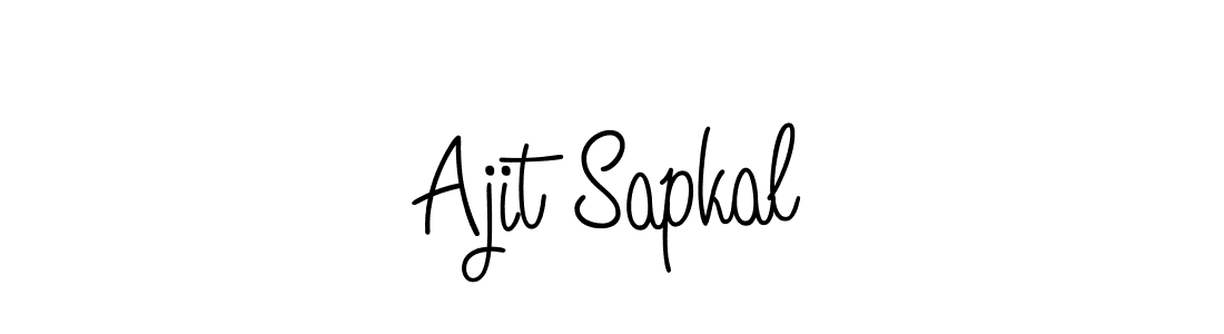 The best way (Angelique-Rose-font-FFP) to make a short signature is to pick only two or three words in your name. The name Ajit Sapkal include a total of six letters. For converting this name. Ajit Sapkal signature style 5 images and pictures png