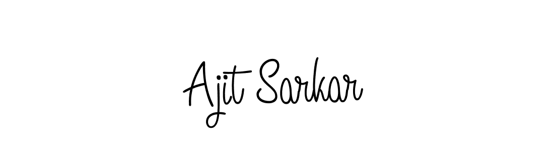 You should practise on your own different ways (Angelique-Rose-font-FFP) to write your name (Ajit Sarkar) in signature. don't let someone else do it for you. Ajit Sarkar signature style 5 images and pictures png