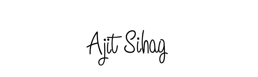 Use a signature maker to create a handwritten signature online. With this signature software, you can design (Angelique-Rose-font-FFP) your own signature for name Ajit Sihag. Ajit Sihag signature style 5 images and pictures png