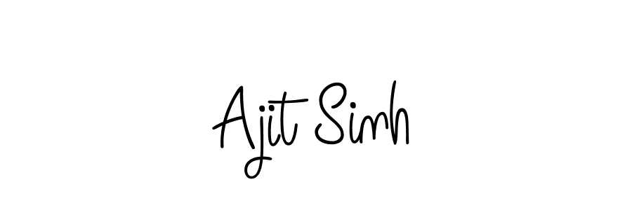 Make a beautiful signature design for name Ajit Sinh. With this signature (Angelique-Rose-font-FFP) style, you can create a handwritten signature for free. Ajit Sinh signature style 5 images and pictures png