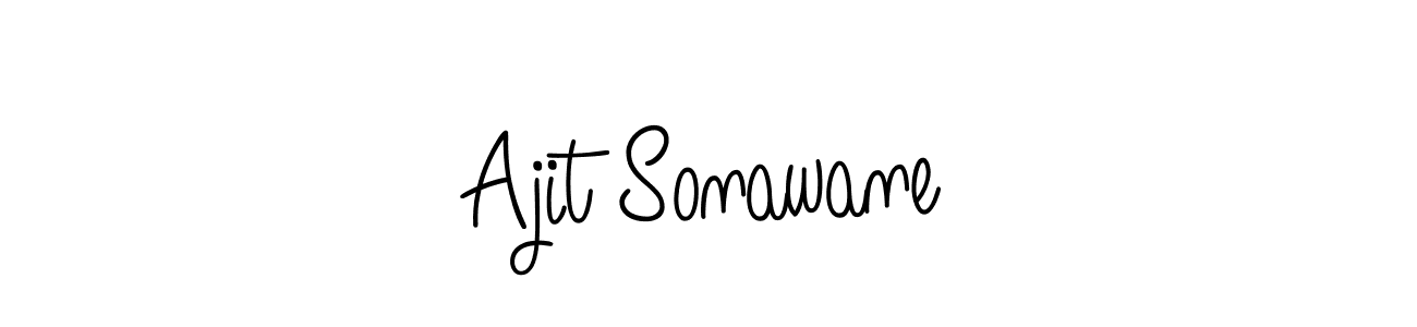 Make a beautiful signature design for name Ajit Sonawane. With this signature (Angelique-Rose-font-FFP) style, you can create a handwritten signature for free. Ajit Sonawane signature style 5 images and pictures png
