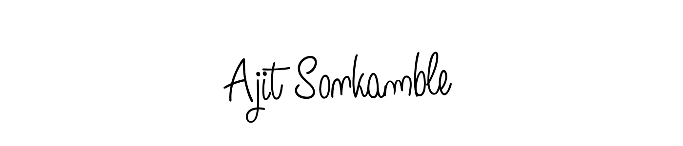 You can use this online signature creator to create a handwritten signature for the name Ajit Sonkamble. This is the best online autograph maker. Ajit Sonkamble signature style 5 images and pictures png