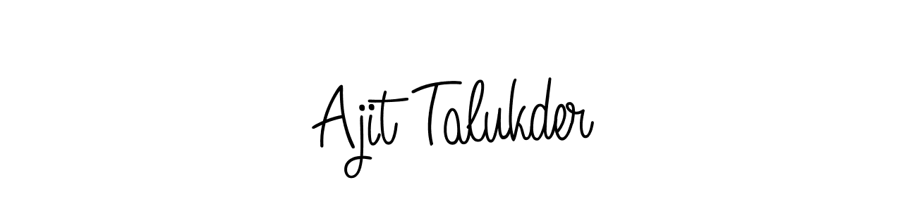 Make a beautiful signature design for name Ajit Talukder. With this signature (Angelique-Rose-font-FFP) style, you can create a handwritten signature for free. Ajit Talukder signature style 5 images and pictures png