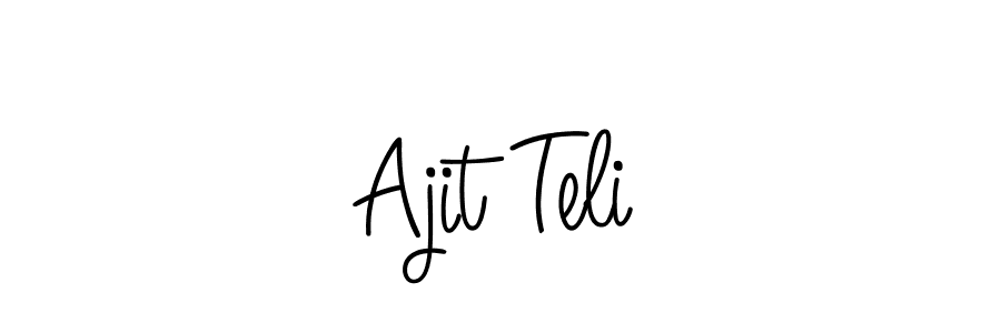 How to make Ajit Teli signature? Angelique-Rose-font-FFP is a professional autograph style. Create handwritten signature for Ajit Teli name. Ajit Teli signature style 5 images and pictures png