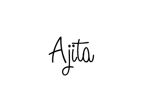 The best way (Angelique-Rose-font-FFP) to make a short signature is to pick only two or three words in your name. The name Ajita include a total of six letters. For converting this name. Ajita signature style 5 images and pictures png