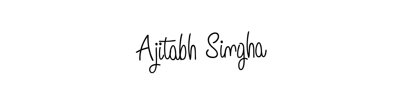 Design your own signature with our free online signature maker. With this signature software, you can create a handwritten (Angelique-Rose-font-FFP) signature for name Ajitabh Singha. Ajitabh Singha signature style 5 images and pictures png