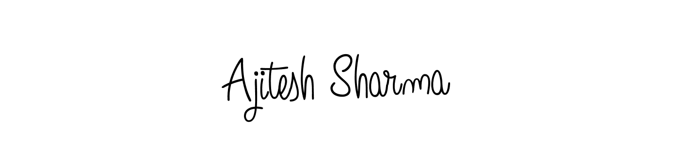 This is the best signature style for the Ajitesh Sharma name. Also you like these signature font (Angelique-Rose-font-FFP). Mix name signature. Ajitesh Sharma signature style 5 images and pictures png