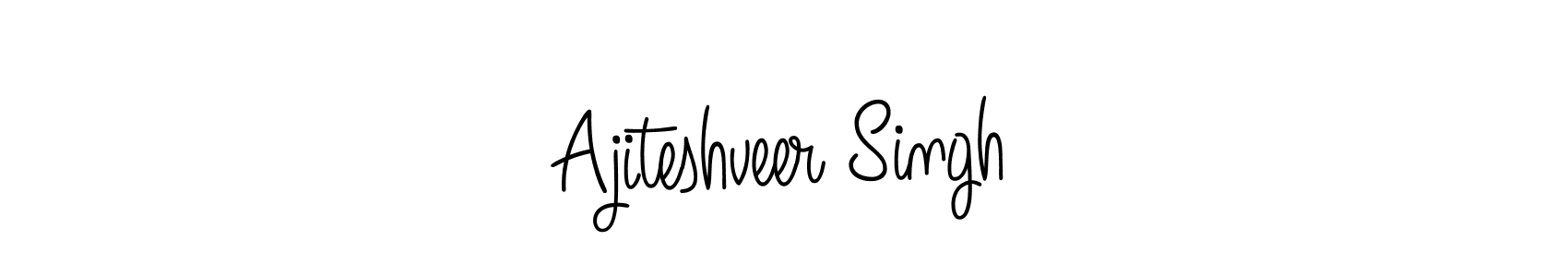 Create a beautiful signature design for name Ajiteshveer Singh. With this signature (Angelique-Rose-font-FFP) fonts, you can make a handwritten signature for free. Ajiteshveer Singh signature style 5 images and pictures png