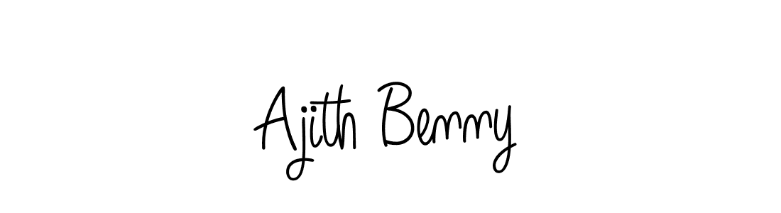 How to make Ajith Benny name signature. Use Angelique-Rose-font-FFP style for creating short signs online. This is the latest handwritten sign. Ajith Benny signature style 5 images and pictures png