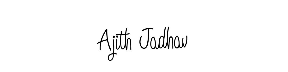 You should practise on your own different ways (Angelique-Rose-font-FFP) to write your name (Ajith Jadhav) in signature. don't let someone else do it for you. Ajith Jadhav signature style 5 images and pictures png