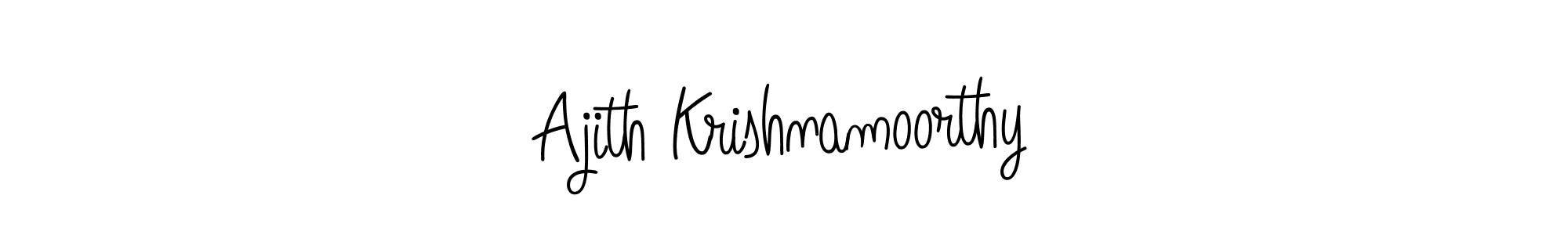 Ajith Krishnamoorthy stylish signature style. Best Handwritten Sign (Angelique-Rose-font-FFP) for my name. Handwritten Signature Collection Ideas for my name Ajith Krishnamoorthy. Ajith Krishnamoorthy signature style 5 images and pictures png