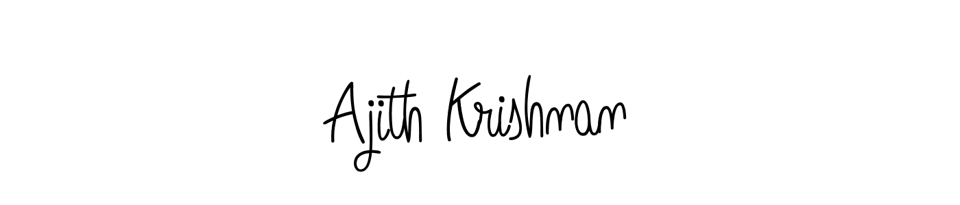 Best and Professional Signature Style for Ajith Krishnan. Angelique-Rose-font-FFP Best Signature Style Collection. Ajith Krishnan signature style 5 images and pictures png