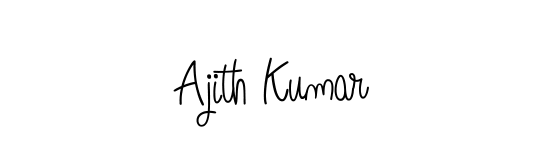 The best way (Angelique-Rose-font-FFP) to make a short signature is to pick only two or three words in your name. The name Ajith Kumar include a total of six letters. For converting this name. Ajith Kumar signature style 5 images and pictures png