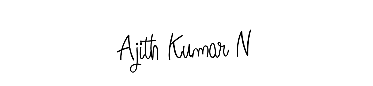 Make a beautiful signature design for name Ajith Kumar N. With this signature (Angelique-Rose-font-FFP) style, you can create a handwritten signature for free. Ajith Kumar N signature style 5 images and pictures png