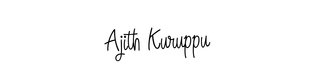 Make a beautiful signature design for name Ajith Kuruppu. With this signature (Angelique-Rose-font-FFP) style, you can create a handwritten signature for free. Ajith Kuruppu signature style 5 images and pictures png