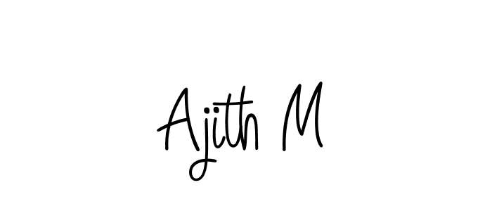 Ajith M stylish signature style. Best Handwritten Sign (Angelique-Rose-font-FFP) for my name. Handwritten Signature Collection Ideas for my name Ajith M. Ajith M signature style 5 images and pictures png