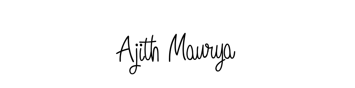 Also we have Ajith Maurya name is the best signature style. Create professional handwritten signature collection using Angelique-Rose-font-FFP autograph style. Ajith Maurya signature style 5 images and pictures png