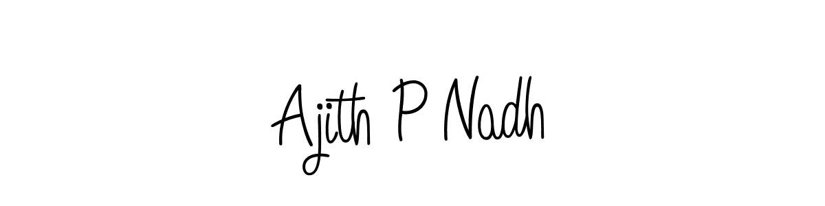 You should practise on your own different ways (Angelique-Rose-font-FFP) to write your name (Ajith P Nadh) in signature. don't let someone else do it for you. Ajith P Nadh signature style 5 images and pictures png