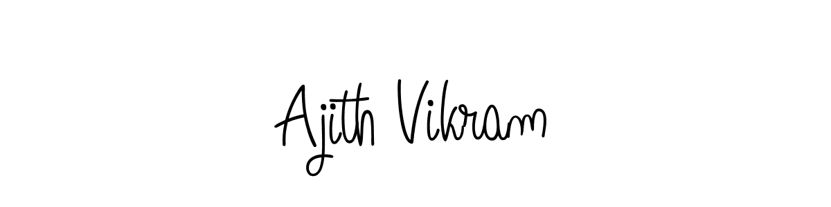 Create a beautiful signature design for name Ajith Vikram. With this signature (Angelique-Rose-font-FFP) fonts, you can make a handwritten signature for free. Ajith Vikram signature style 5 images and pictures png