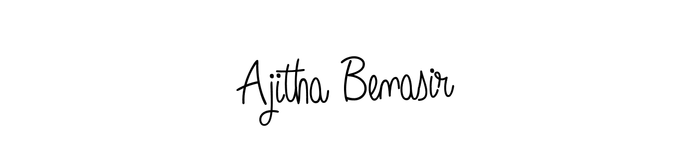 Also we have Ajitha Benasir name is the best signature style. Create professional handwritten signature collection using Angelique-Rose-font-FFP autograph style. Ajitha Benasir signature style 5 images and pictures png