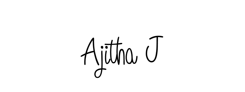 if you are searching for the best signature style for your name Ajitha J. so please give up your signature search. here we have designed multiple signature styles  using Angelique-Rose-font-FFP. Ajitha J signature style 5 images and pictures png