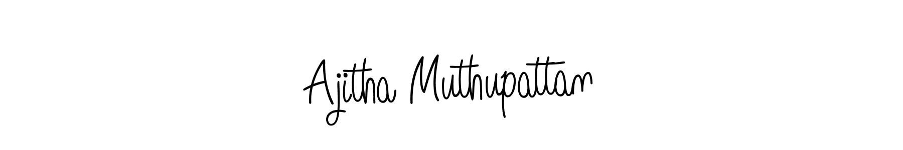 Use a signature maker to create a handwritten signature online. With this signature software, you can design (Angelique-Rose-font-FFP) your own signature for name Ajitha Muthupattan. Ajitha Muthupattan signature style 5 images and pictures png