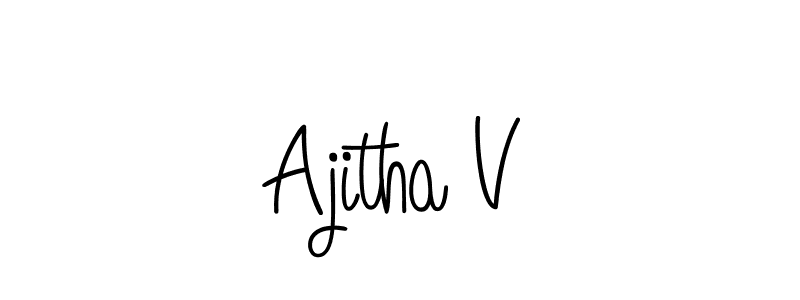 Angelique-Rose-font-FFP is a professional signature style that is perfect for those who want to add a touch of class to their signature. It is also a great choice for those who want to make their signature more unique. Get Ajitha V name to fancy signature for free. Ajitha V signature style 5 images and pictures png