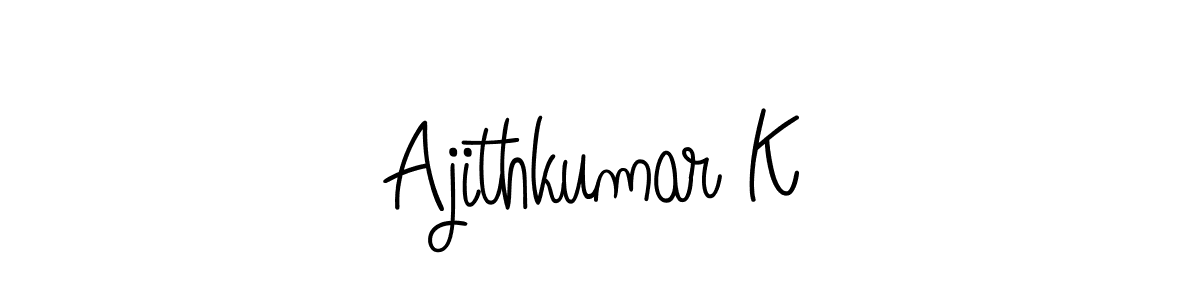 Similarly Angelique-Rose-font-FFP is the best handwritten signature design. Signature creator online .You can use it as an online autograph creator for name Ajithkumar K. Ajithkumar K signature style 5 images and pictures png