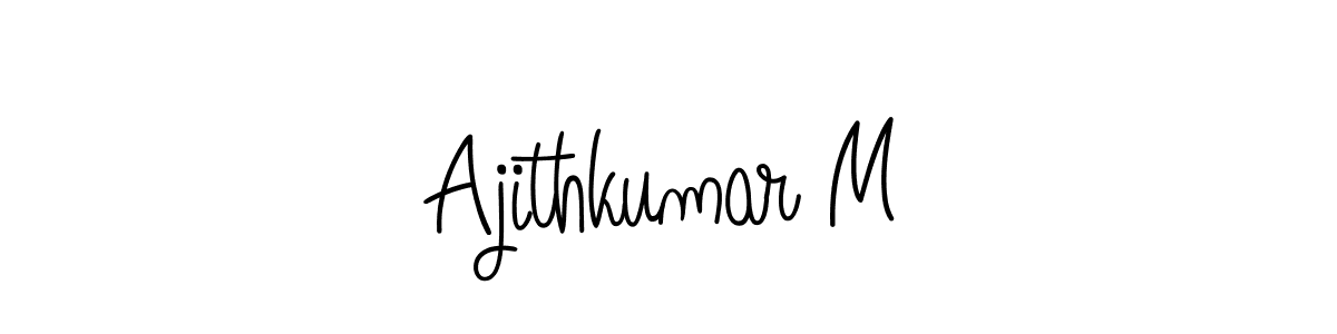 Make a short Ajithkumar M signature style. Manage your documents anywhere anytime using Angelique-Rose-font-FFP. Create and add eSignatures, submit forms, share and send files easily. Ajithkumar M signature style 5 images and pictures png