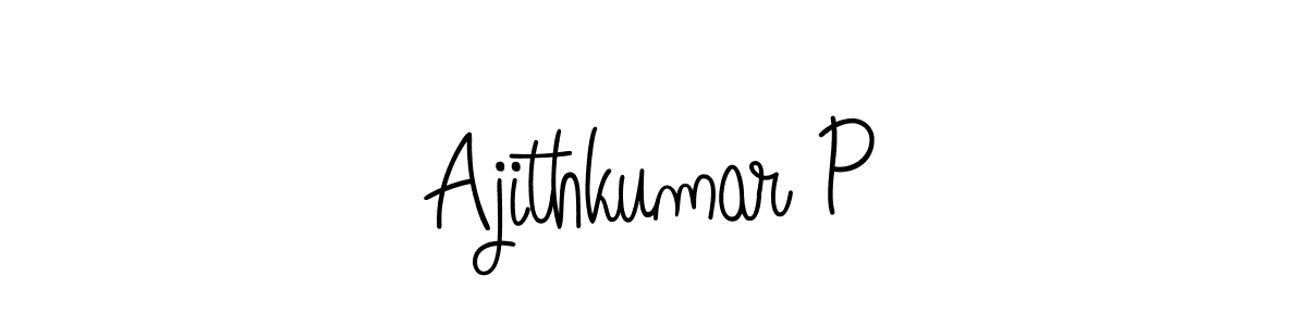 Also we have Ajithkumar P name is the best signature style. Create professional handwritten signature collection using Angelique-Rose-font-FFP autograph style. Ajithkumar P signature style 5 images and pictures png