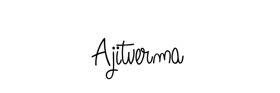 Make a beautiful signature design for name Ajitverma. With this signature (Angelique-Rose-font-FFP) style, you can create a handwritten signature for free. Ajitverma signature style 5 images and pictures png