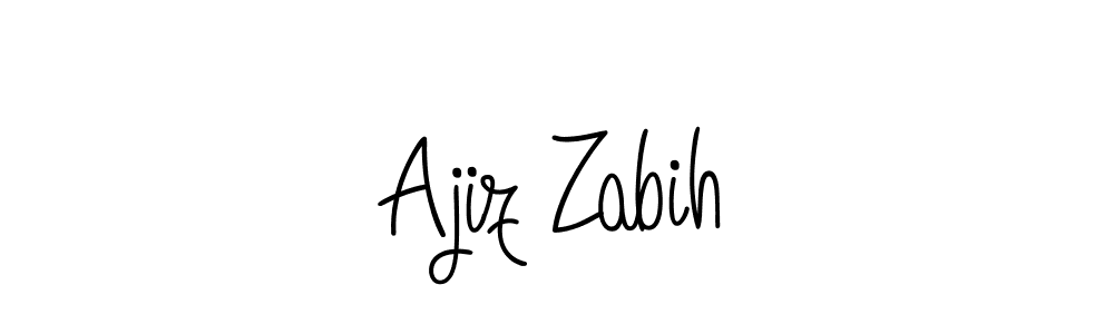 Ajiz Zabih stylish signature style. Best Handwritten Sign (Angelique-Rose-font-FFP) for my name. Handwritten Signature Collection Ideas for my name Ajiz Zabih. Ajiz Zabih signature style 5 images and pictures png