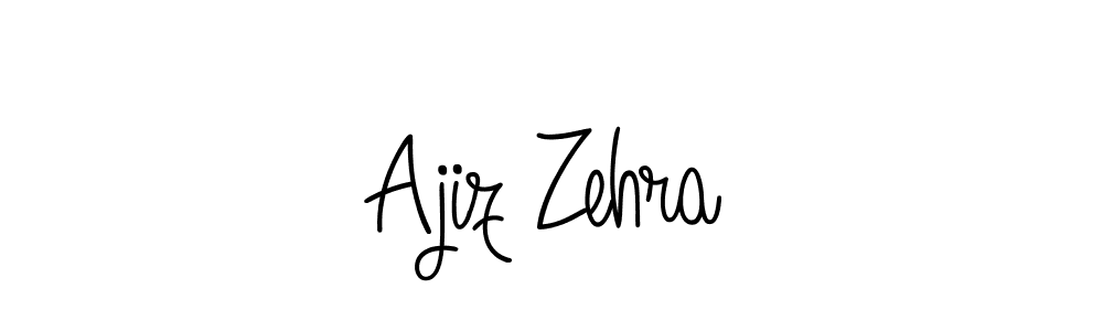 Use a signature maker to create a handwritten signature online. With this signature software, you can design (Angelique-Rose-font-FFP) your own signature for name Ajiz Zehra. Ajiz Zehra signature style 5 images and pictures png