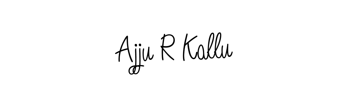 Make a beautiful signature design for name Ajju R Kallu. With this signature (Angelique-Rose-font-FFP) style, you can create a handwritten signature for free. Ajju R Kallu signature style 5 images and pictures png