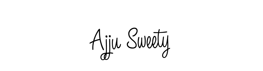 How to make Ajju Sweety name signature. Use Angelique-Rose-font-FFP style for creating short signs online. This is the latest handwritten sign. Ajju Sweety signature style 5 images and pictures png