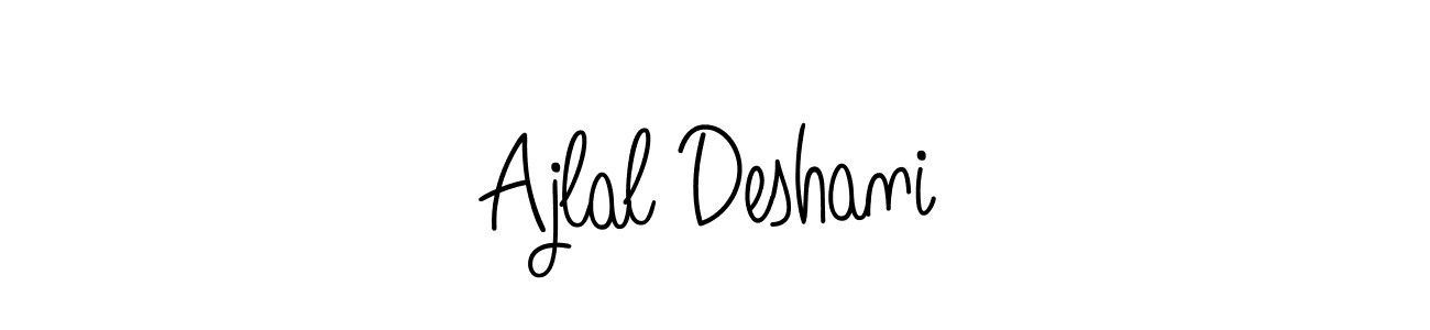 Use a signature maker to create a handwritten signature online. With this signature software, you can design (Angelique-Rose-font-FFP) your own signature for name Ajlal Deshani. Ajlal Deshani signature style 5 images and pictures png