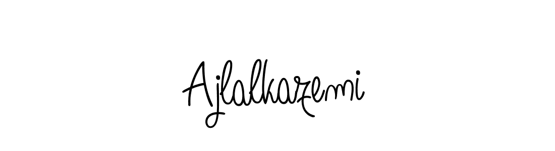 Use a signature maker to create a handwritten signature online. With this signature software, you can design (Angelique-Rose-font-FFP) your own signature for name Ajlalkazemi. Ajlalkazemi signature style 5 images and pictures png