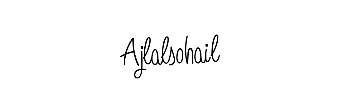 How to make Ajlalsohail name signature. Use Angelique-Rose-font-FFP style for creating short signs online. This is the latest handwritten sign. Ajlalsohail signature style 5 images and pictures png