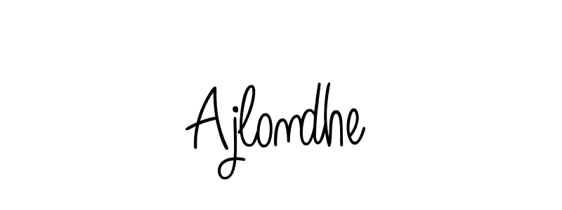 Use a signature maker to create a handwritten signature online. With this signature software, you can design (Angelique-Rose-font-FFP) your own signature for name Ajlondhe. Ajlondhe signature style 5 images and pictures png