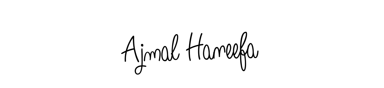 Use a signature maker to create a handwritten signature online. With this signature software, you can design (Angelique-Rose-font-FFP) your own signature for name Ajmal Haneefa. Ajmal Haneefa signature style 5 images and pictures png