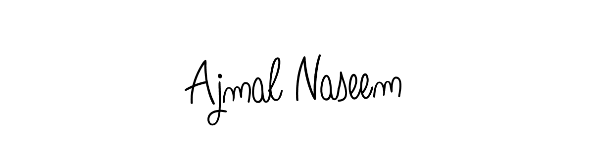 Make a beautiful signature design for name Ajmal Naseem. With this signature (Angelique-Rose-font-FFP) style, you can create a handwritten signature for free. Ajmal Naseem signature style 5 images and pictures png