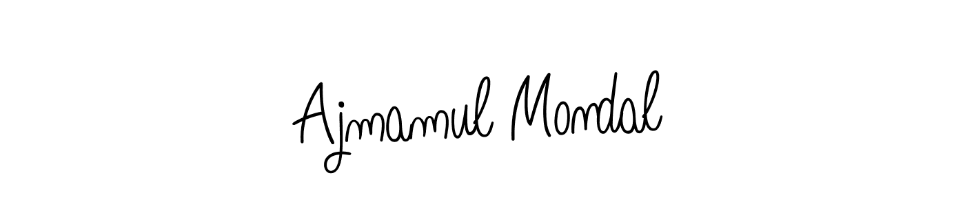How to Draw Ajmamul Mondal signature style? Angelique-Rose-font-FFP is a latest design signature styles for name Ajmamul Mondal. Ajmamul Mondal signature style 5 images and pictures png