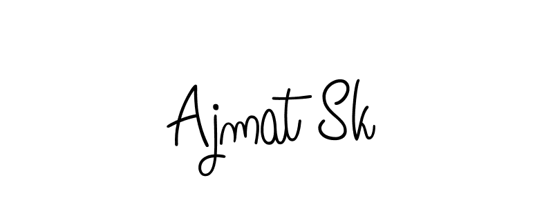 Make a beautiful signature design for name Ajmat Sk. With this signature (Angelique-Rose-font-FFP) style, you can create a handwritten signature for free. Ajmat Sk signature style 5 images and pictures png