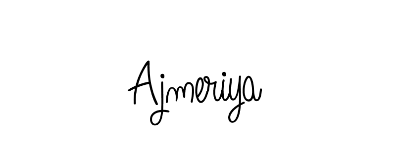 How to make Ajmeriya name signature. Use Angelique-Rose-font-FFP style for creating short signs online. This is the latest handwritten sign. Ajmeriya signature style 5 images and pictures png