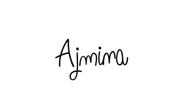 You should practise on your own different ways (Angelique-Rose-font-FFP) to write your name (Ajmina) in signature. don't let someone else do it for you. Ajmina signature style 5 images and pictures png