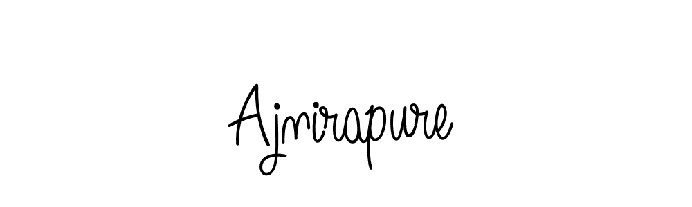 You should practise on your own different ways (Angelique-Rose-font-FFP) to write your name (Ajnirapure) in signature. don't let someone else do it for you. Ajnirapure signature style 5 images and pictures png