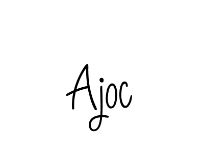 How to make Ajoc name signature. Use Angelique-Rose-font-FFP style for creating short signs online. This is the latest handwritten sign. Ajoc signature style 5 images and pictures png