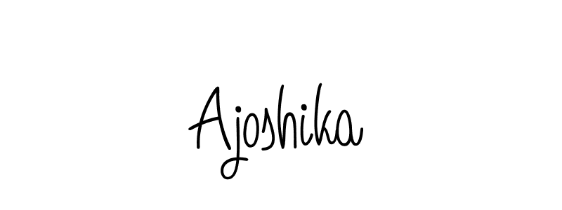 Make a beautiful signature design for name Ajoshika. With this signature (Angelique-Rose-font-FFP) style, you can create a handwritten signature for free. Ajoshika signature style 5 images and pictures png