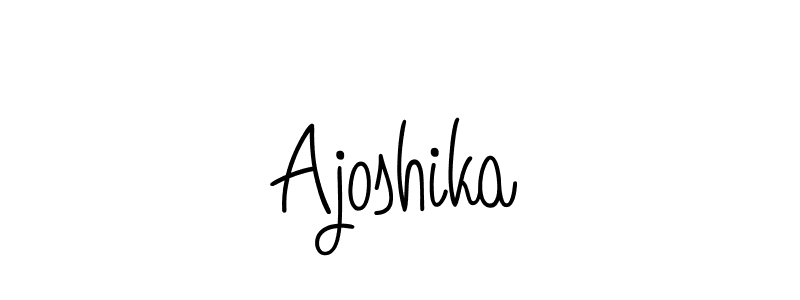 Make a beautiful signature design for name Ajoshika. With this signature (Angelique-Rose-font-FFP) style, you can create a handwritten signature for free. Ajoshika signature style 5 images and pictures png